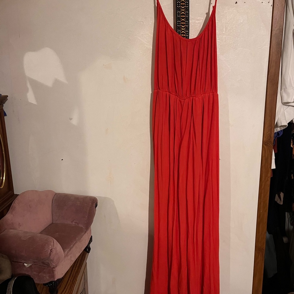 Honey Punch Scarlet Dress with Embroidered Accents